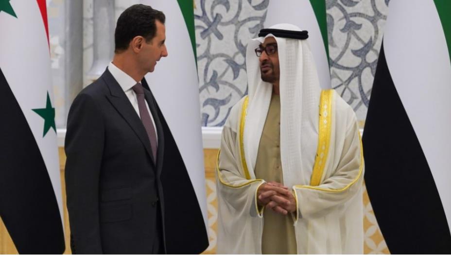 محمد بن زايد يستقبل الرئيس السوري في أبوظبي

